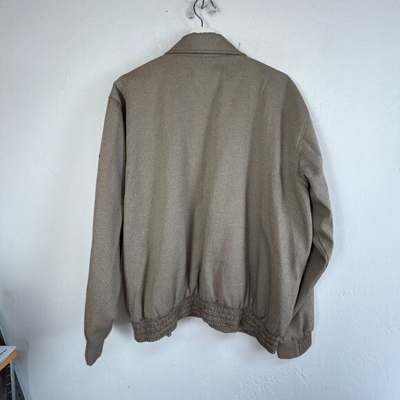 Vintage Sunderland Of Scotland Mens Herringbone Zip Up Bomber Jacket Large Brown - Picture 2 of 11